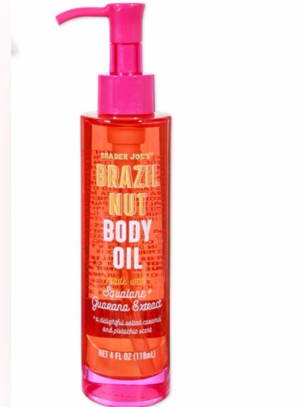 Trader Joe's Brazil Nut Body Oil — Pink & Orange